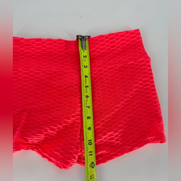 Vibrant High Waist Red Women's Shorts - Picture 6 of 8